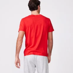 MONROW Relaxed Crew DEEPRED Clearance